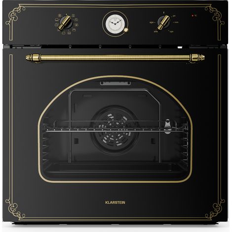 Klarstein Victoria Horno empotrable Diseño retro 9 funciones 50-250°C negro (1/5)