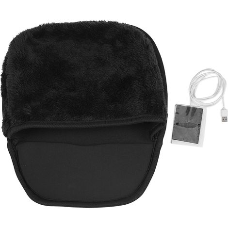 Tapis de souris chauffant USB pour ordinateur, chauffe-mains, grand format, accessoire de bureau pour hommes et femmes, noir (1/5)