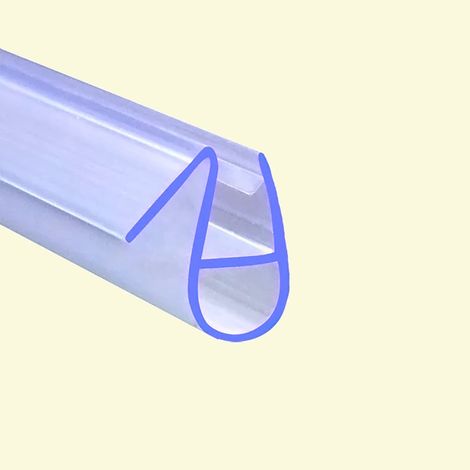 Junta de estanqueidad, goma para la mampara de espesor de 6mm, longitud de 90cm (1/2)