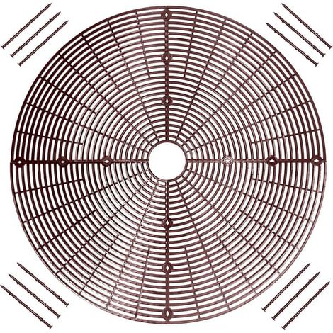 Filet de protection pour pots de fleurs, sécurité enfant, protège les enfants, les animaux et les plantes, marron, 52,8 cm, lot de 2 (1/5)