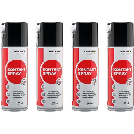 TESLANOL 26025 Spray de contact T6, 200 ml, 4 pièces