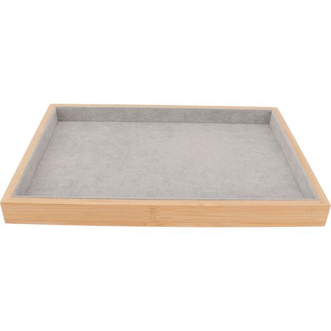 Plateau de rangement pour bijoux vide avec tiroirs, 35,524,53cm, gris. (1/5)