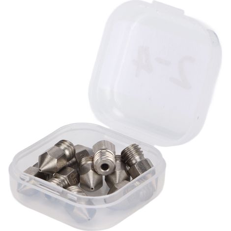 10 Stück MK8 3D-Druckerdüsen, Edelstahl, 1,75 mm Extrusionskopf-Zubehör, 0,5 mm