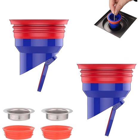 Clapet Filtre Douche, 35-52mm Bouchon Douche Siphon de Sol de Salle de Bain, Bonde Douche pour Douche (1/5)