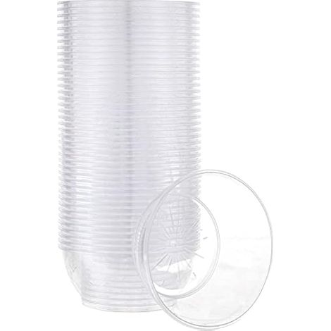 60 pièces bols à dessert mini, 180 ml gobelets ronds en plastique transparent, coupes à parfait réutilisables pour dessert, pudding, mousse, fête (9 x 4 cm) (1/5)