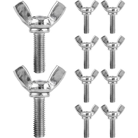 Lot 10 vis à oreilles inox 304 filetage M5 longueur 20mm, fixation machine réparation outillage