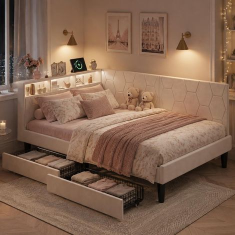 Meuble TV 180 cm – blanc mat, 3D relief, gestion des câbles - buffet bas et table TV Moderne - meuble TV salon rangement naturel (1/5)
