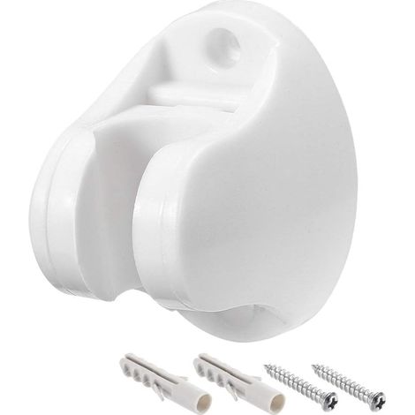 Support de pommeau douche mural réglable en ABS blanc 70x50x56mm