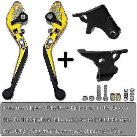 Leviers de frein et d'embrayage pliables et extensibles CNC uniques en or et titane pour Yamaha FZ8 2011 2012 2013 2014 2015 (A2 B2 C1 D1) avec logo laser (1/5)