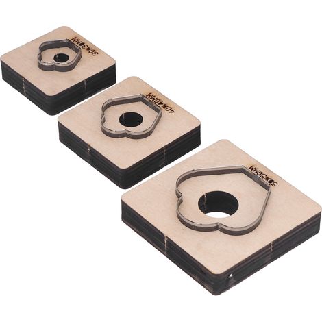 Jeu de 3 emporte-pièces cuir fleur pétale, moule découpe DIY pour outils artisanat, gabarit perforation manuelle, kit poinçonnage cuir. (1/5)