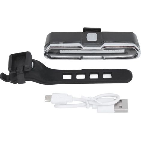 Feu arrière vélo rechargeable USB, sécurité et signalisation pour cyclisme nocturne, blanc (1/5)