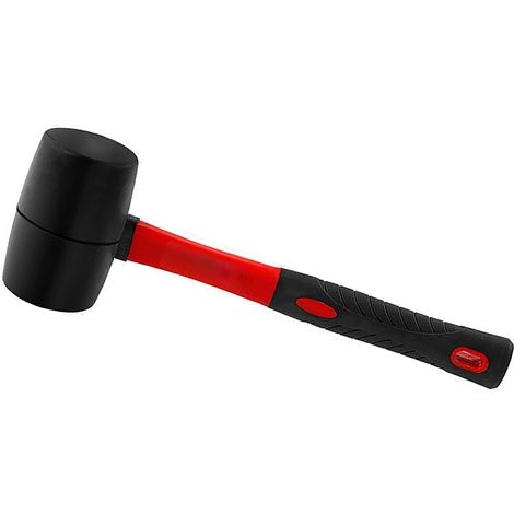 8-Unzen-Gummihammer mit rutschfestem Fiberglasgriff für Bodenbeläge, Zeltpflöcke und Holzbearbeitung (1/5)