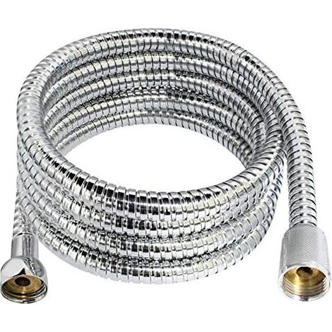 Salle de Bains en Acier Inoxydable Anti-déflagrante Flexible Chrome Douche Tube Preuve Tuyau Ressort Tube Tuyau Tirer (Color : Silver, Size : 2M)