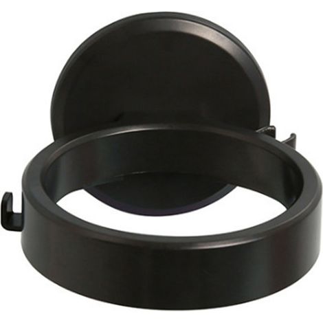 Wandhalterung für Haartrockner – Schwarz – Hochwertiges ABS – Bohrfreie Montage – 8 cm Durchmesser (1/5)