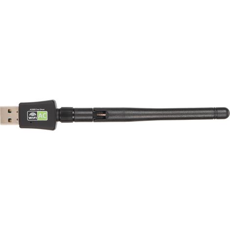 Dualband-WLAN-USB-Adapter (2,4 GHz/5 GHz, 600 Mbit/s) mit Antenne, hochsicherem Access-Point-Modus für Büro und Reisen