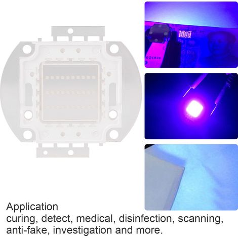 Puces LED UV violettes intégrées COB 395-400 nm, 30 W (1/5)