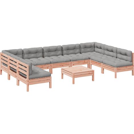 Maison Exclusive - Salon de jardin avec coussins 10 pcs bois massif sapin douglas (1/5)