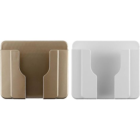 Hemobllo Lot de 2 supports muraux adhésifs pour téléphone, chargeur mural, support pour télécommande et boîte de rangement