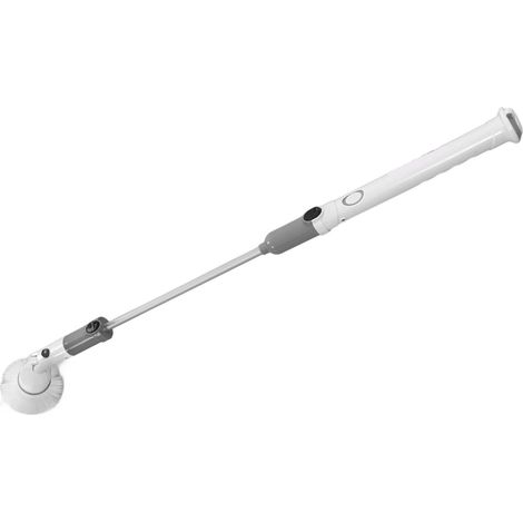 Elektrische Rotationsbürste, kabellos, mit langem Griff, elektrische Reinigungsbürste für Badezimmerböden, 100–240 V, Grau, EU-Stecker (1/5)