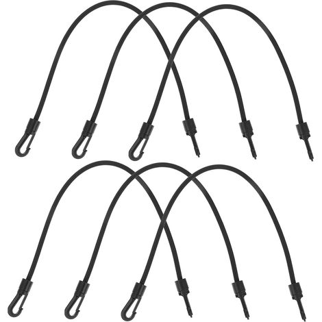 6 Pièces Cordon Élastique Ceinture De Fixation Corde De Serrage avec Crochet Corde Élastique Sangles De Fixation De La Ceinture Tendeur De Courroie Accessoires pour Motos Plastique (1/5)