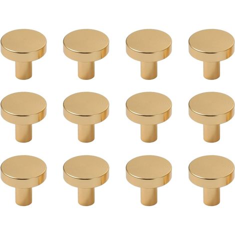 Ensemble de boutons tiroir dorés faciles à installer, 12 (1/5)