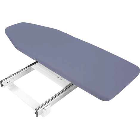 Tabla de planchar plegable, para colgar en armario, diseño que ahorra espacio, gris claro. (1/2)