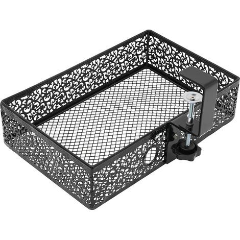 Schreibtisch-Organizer – 360° drehbarer Aufbewahrungskorb – mit Rollen – Druckerablage und offenen Regalfächern – Braun (schwarz) (1/5)