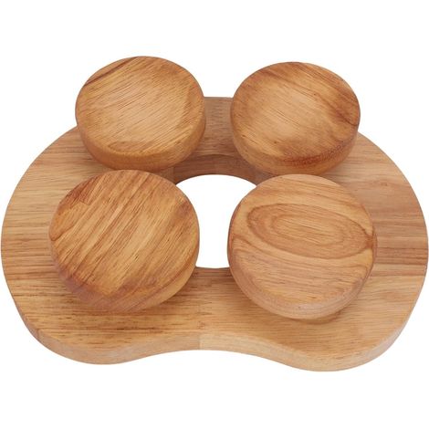 Appui-Tête de Sauna en Bois avec Disque Rotatif, Oreiller Cervical en Chêne pour épaule Soulagement de la Douleur au Cou Ergonomique Support de Tête pour Spa Home Relaxation (1/5)