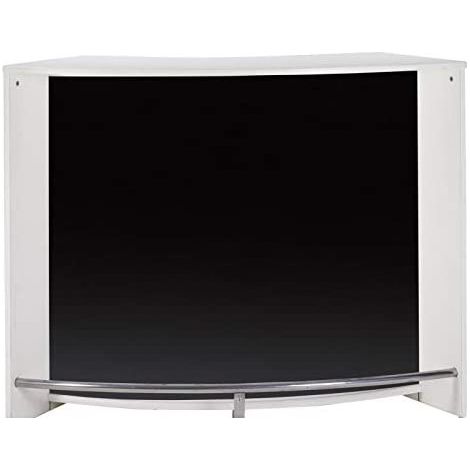 Comptoir de bar 2 portes blanc et noir Snack 134cm (1/3)