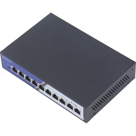 Commutateur Réseau Gigabit POE 10 Ports 2Gbps Séparateur Ethernet Plug and Play Non Géré 100‑240V Prise EU (1/5)