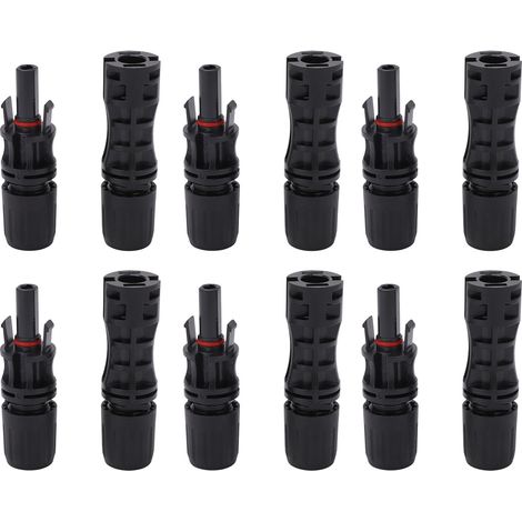 12-teiliges Set Solar-Photovoltaik-Steckverbinder IP67, verzinnte Kupferstifte, Stecker und Buchsen für die Industrie, 1500 V, 45 A (1/5)