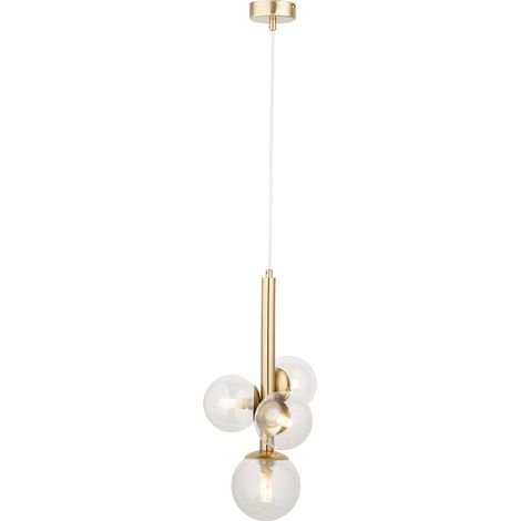 Suspension dorée PERLA LUX 4 globes verre G9 Sigma (1/2)