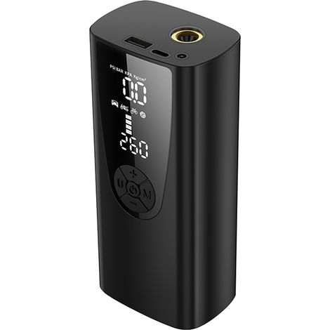 Gonfleur Pneus Voiture Portable 8000mAh, avec batterie intégrée, charge inversée, écran LED, pour pneus, ballons et jouets, idéale pour l’extérieur (1/5)