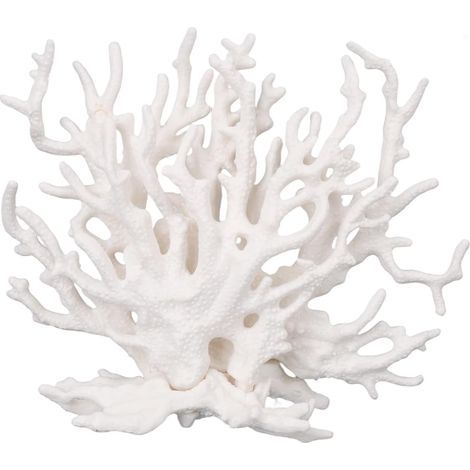White Resin Reef Ornament 14x5x12.5cm Realistic Aquarium Decor Underwater Landscape (1/5)