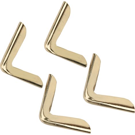 50 protections d'angle métalliques en fer, style rétro, pour albums photo et livres (2,2 mm, couleur laiton). (1/5)
