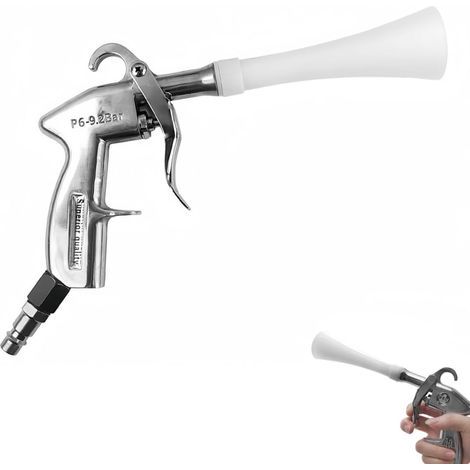 Soufflette Air Comprimé, 6-9,2 Bars Accessoire Compresseur à Air, Pistolet de Nettoyage Voiture, Pistolet de Nettoyage à Air Comprimé, pour le Nettoyage des Voitures, des Sols et des Plafonds (1/5)