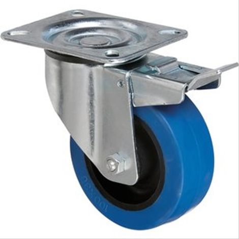 Roulette à frein à platine pivotante série S2NS Ø125 mm - Caujolle