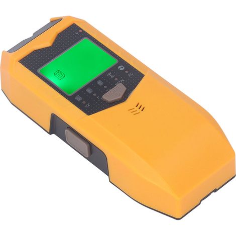 Détecteur de montants muraux portable avec capteur, 5 modes, affichage LED, pour bois, fil électrique, centre et bord, jaune (1/5)