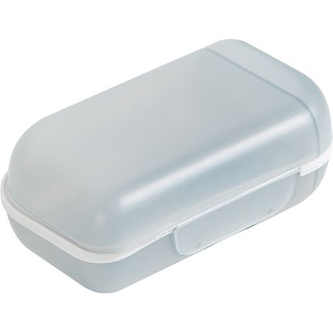 Porte-savon de voyage léger et élégant avec couvercle, pratique pour la maison et les déplacements - Gris (1/4)