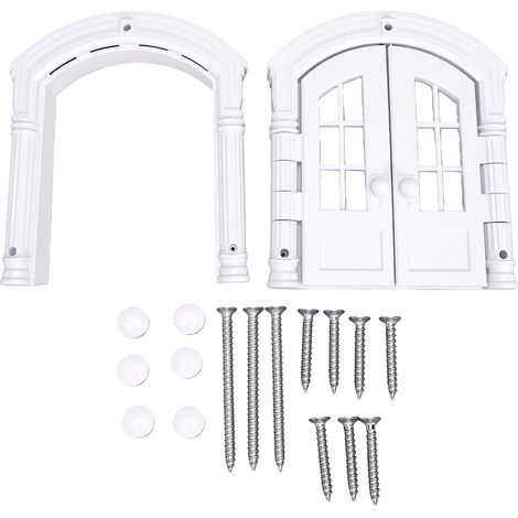 Rideau porte polyvalent chaton trou pour chat intérieur en ABS blanc élégant confortable facile - design moderne (1/5)