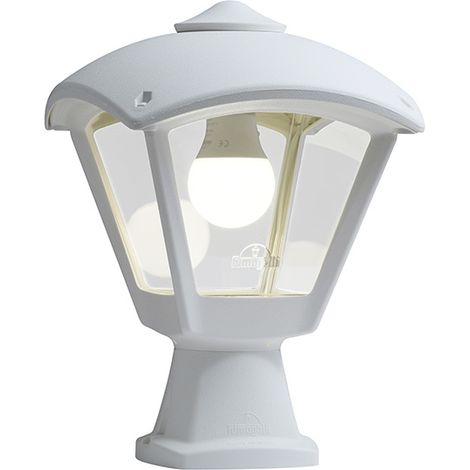 Farola dario 1xe27 ip55 l.24xan.24xal.35cm resina blanca