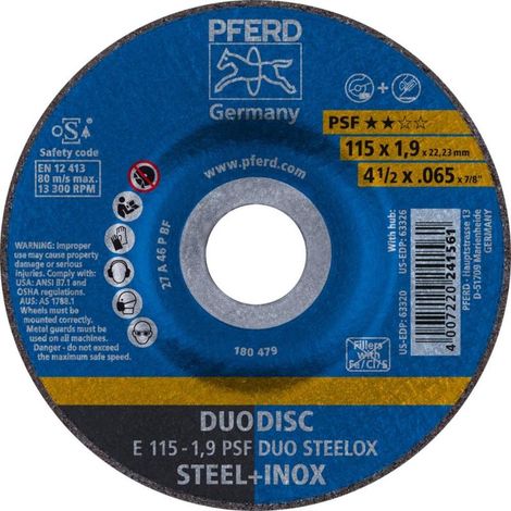 PFERD disco combi.e 115-1,9 a46 p psf duo 62011630 , Disco Combi.E 115-1,9 A46 P Psf Duo 62011630 de la marca Caballito Pferd.