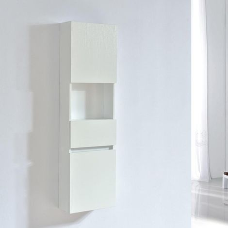 Armadio colonna bagno ESSENTIEL 120 cm - melaminico bianco (1/5)