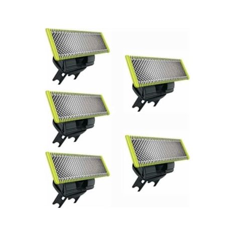 Lot de 5 lames de rechange pour tondeuse OneBlade Pro homme, lames de rasage visage corps compatibles Philips, cartouche 1 pack