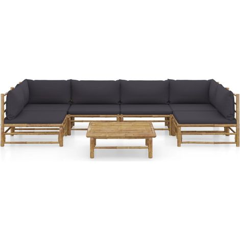 Maison Exclusive - 7-tlg. Garten-Lounge-Set mit Dunkelgrauen Kiss
