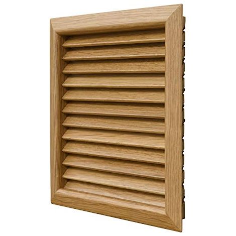 La Ventilazione LGES160QL Grille d'aeration carree en Bois laque pour l'installation. Dimensions : 172 x 172 mm, Chene Verni, 172x172 mm (1/5)