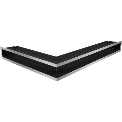 Eck-Lüftungsgitter LUFT rechts 54,7x76,6x9 Edelstahl Slim (1/5)