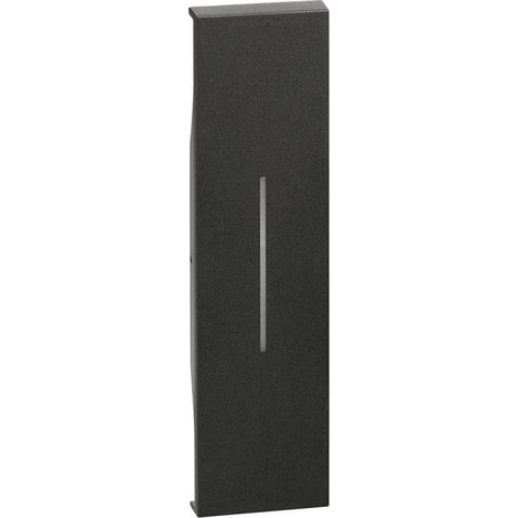 Enjoliveur Living Now pour commande d'éclairage standard ou lumineuse 1 module noir mat BTICINO BTKG01