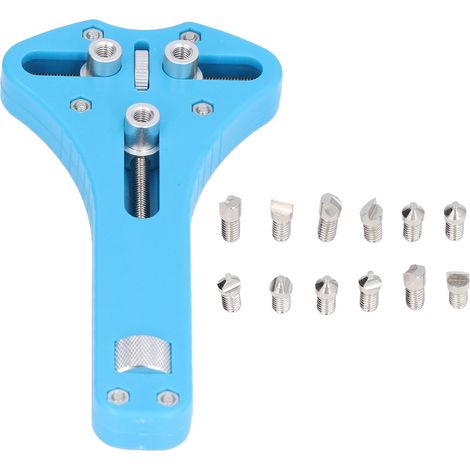 13 Pièces Outils Réparation Montre Bleu Ciel Acier Résistant Usure Antidérapant 3 Points Ouvre-Boîtier Set (1/5)
