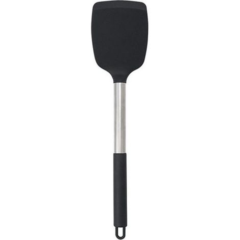 Spatule en silicone - Spatule - Ustensile de cuisine - Spatule en silicone noir - Spatule de cuisine noire - Matériau : Silicone - Noir (1/5)